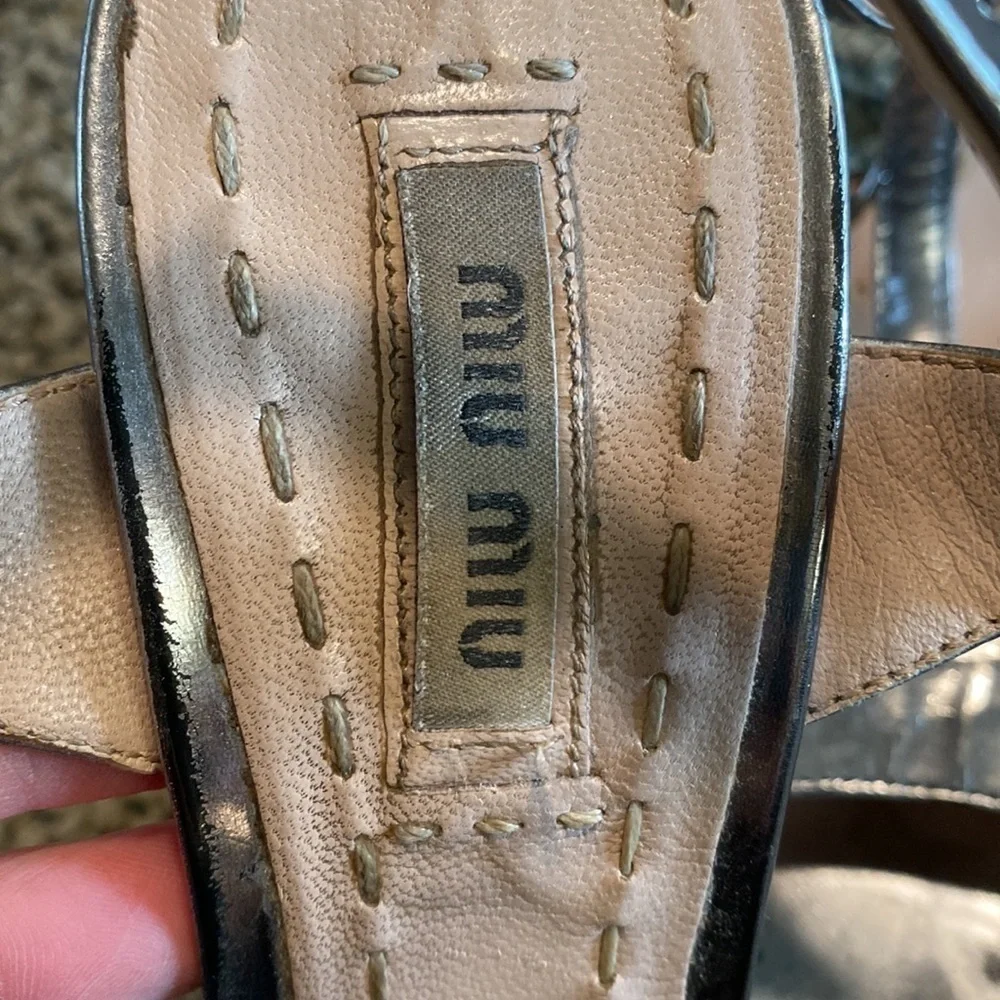 Miu Miu Strappy Stiletto Sandals Women's Size 36 1/2